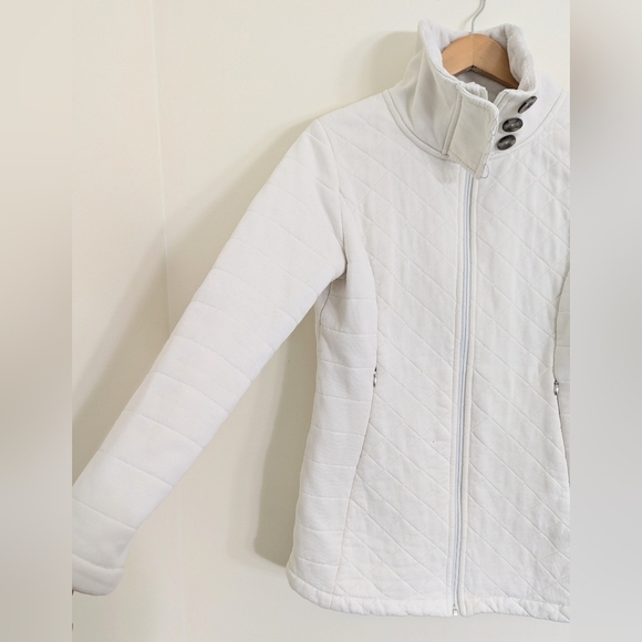 The North Face Quilted Cotton Shell Fleece Lined Jacket Ivory Size M - Picture 2 of 8